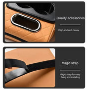 Car Center Console Armrest Cover with Cup Holders – Breathable PU Leather | Soft Foam | Storage Pockets & Phone Holder