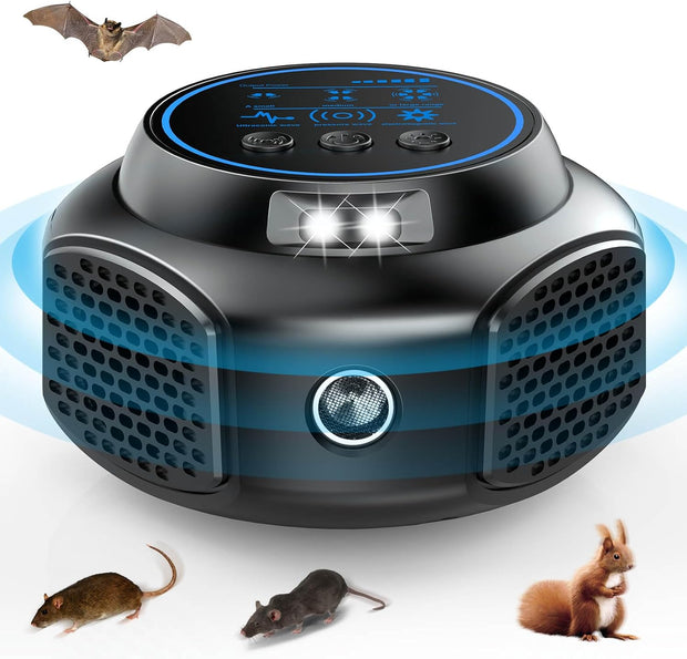 Ultrasonic Pest Repeller Plug-In – Electronic Indoor Repellent for Mice, Rats, Squirrels, Roaches, Ants, Mosquitoes, Spiders & More | Safe for Home, Kitchen, Garage & Attic