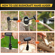Wilderness Survival Hand Drill – Multi-Purpose Manual Wood Drill & Bushcraft Tool