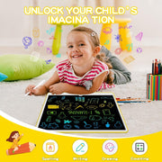 19" LCD Writing Tablet for Kids – Reusable Doodle Board with Stylus Pen