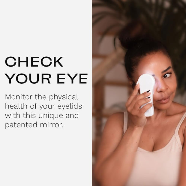 i-Chek Pro – Illuminated 5X Magnifying Eye Mirror for Eyelid & Eyelash Care