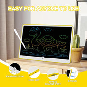 19" LCD Writing Tablet for Kids – Reusable Doodle Board with Stylus Pen