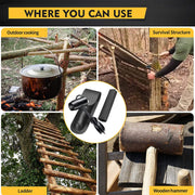 Wilderness Survival Hand Drill – Multi-Purpose Manual Wood Drill & Bushcraft Tool