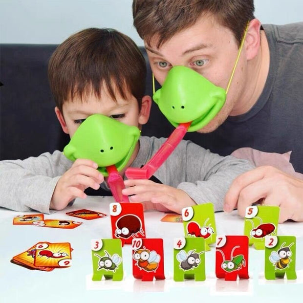 Flick & Stick Frog Tongue Challenge – Hilarious Face Mask Game