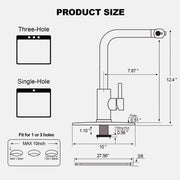 🚿 14-Inch Pull-Down Kitchen Faucet with 3-Mode Sprayer – Function Meets Elegance!