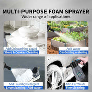 Rechargeable Electric Foam Sprayer – Powerful Handheld Foam Gun for Car Washing, Gardening & Home Cleaning