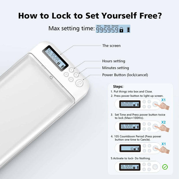 TimeLock Pro – Focus Boosting Phone Safe for Students & Kids