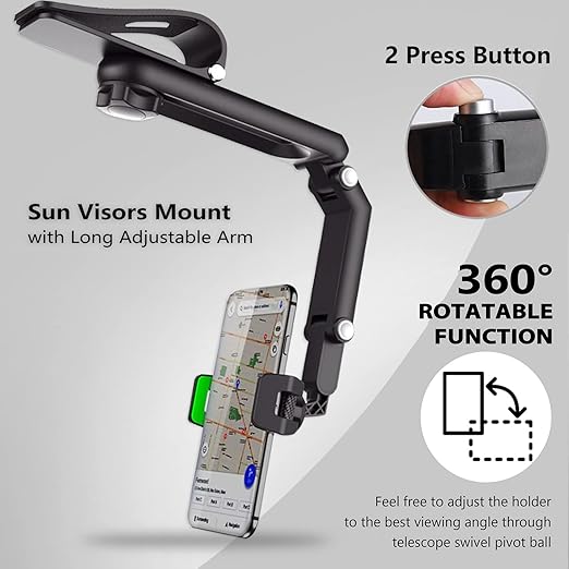 🚗 1080° Rotatable Car Phone Mount – Ultra-Stable, Multi-Angle, Multi-Scenario 📱✨