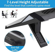 💻 Laptop Cooling Pad | Twin Turbo Blowers, RGB Lights & Dust Protection for 14"-17.3" Laptops