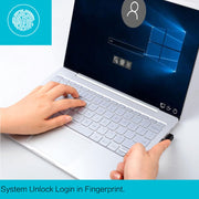 USB Fingerprint Reader – 0.05s 360° Sensor for Secure Windows Hello Login