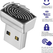 USB Fingerprint Reader – 0.05s 360° Sensor for Secure Windows Hello Login