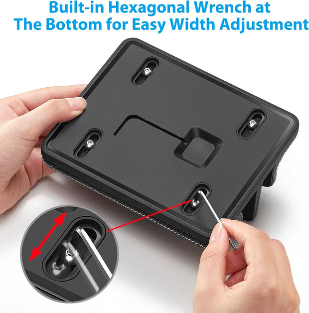Adjustable Dual-Slot Leather Laptop Stand – Vertical Organizer for Laptops, Tablets & Phones