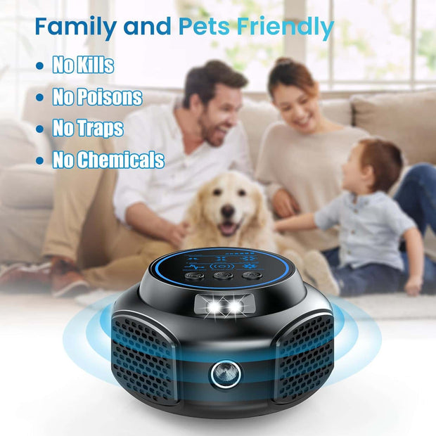 Ultrasonic Pest Repeller Plug-In – Electronic Indoor Repellent for Mice, Rats, Squirrels, Roaches, Ants, Mosquitoes, Spiders & More | Safe for Home, Kitchen, Garage & Attic