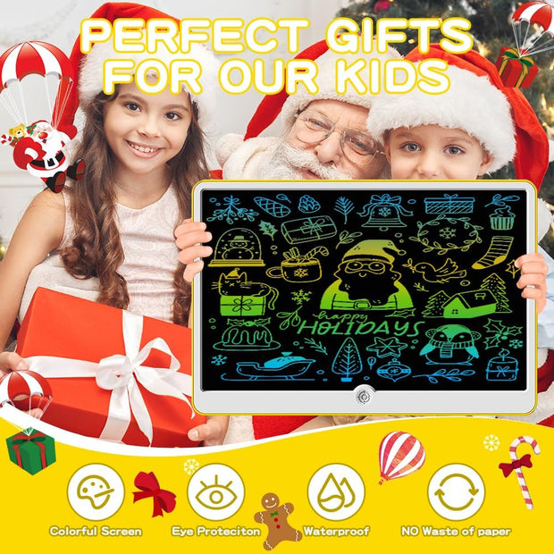 19" LCD Writing Tablet for Kids – Reusable Doodle Board with Stylus Pen