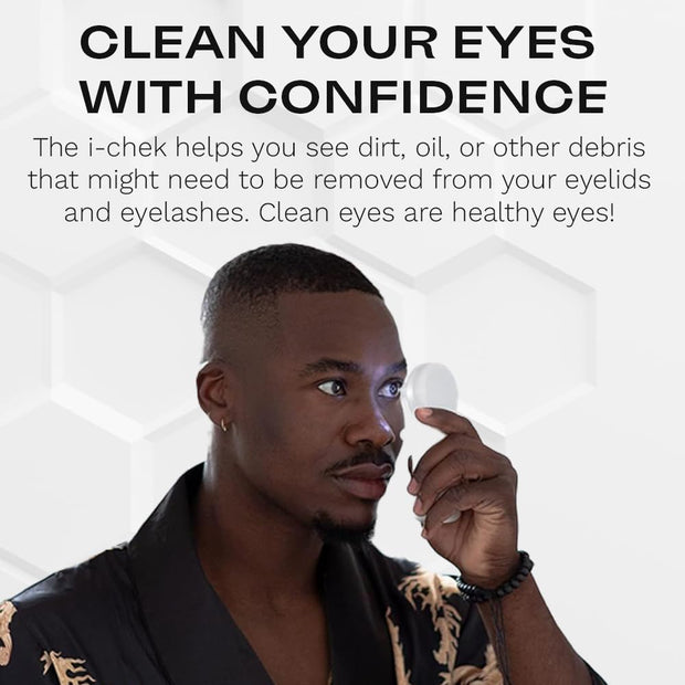 i-Chek Pro – Illuminated 5X Magnifying Eye Mirror for Eyelid & Eyelash Care