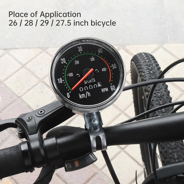 Aluminum Alloy Analog Bicycle Speedometer and Odometer – Accurate, Durable, and Waterproof