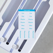 Plastic Wrap Dispenser – 3-in-1 Drawer Organizer | Fits Foil/Plastic Wrap/Parchment/Wax Paper | with Safe Cutters & Labels | Kitchen Storage Solution