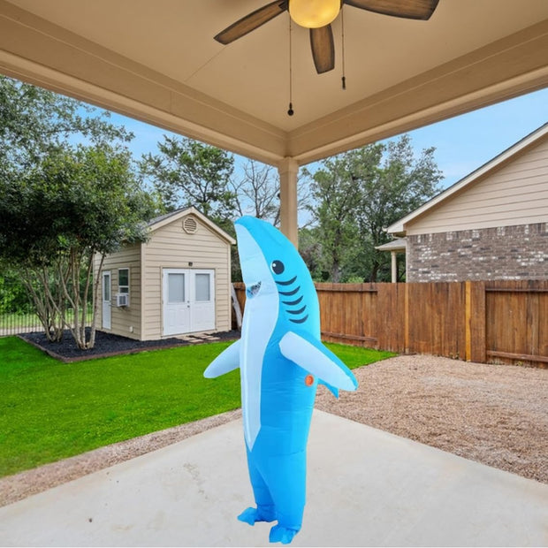 🦈 Inflatable Shark Costume with Big Mouth – Hilarious Party & Halloween Outfit
