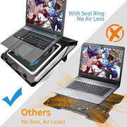 💻 Laptop Cooling Pad | Twin Turbo Blowers, RGB Lights & Dust Protection for 14"-17.3" Laptops