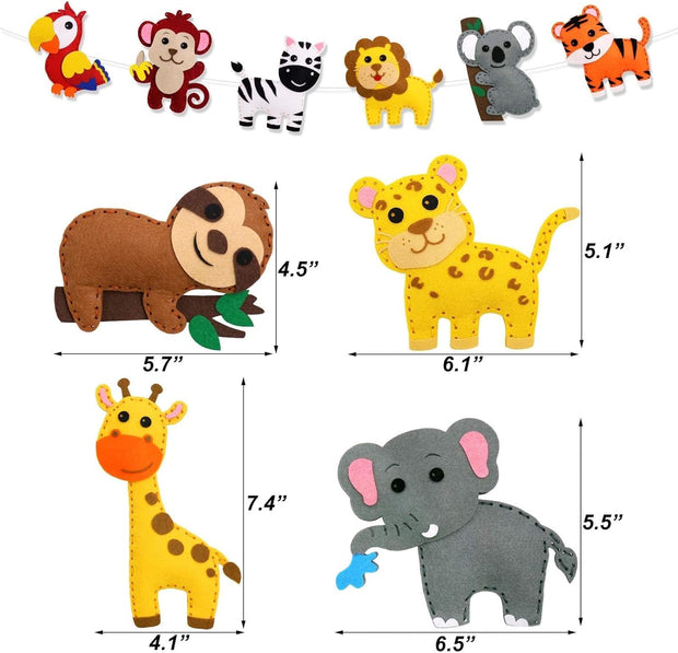 🦁 Jungle Animal Sewing Kit for Kids – Fun, Creative & Educational DIY Plush Craft Set