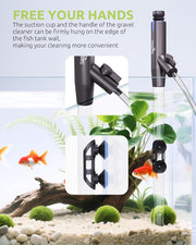 Aquarium Siphon Pump Gravel Cleaner – Manual 3-in-1 Fish Tank Cleaning Kit