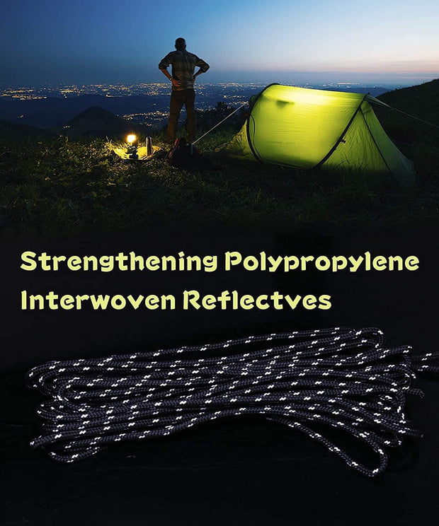 🌟 Reflective Tent Guy Ropes – Glow Like a Pro!