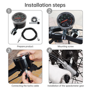 Aluminum Alloy Analog Bicycle Speedometer and Odometer – Accurate, Durable, and Waterproof