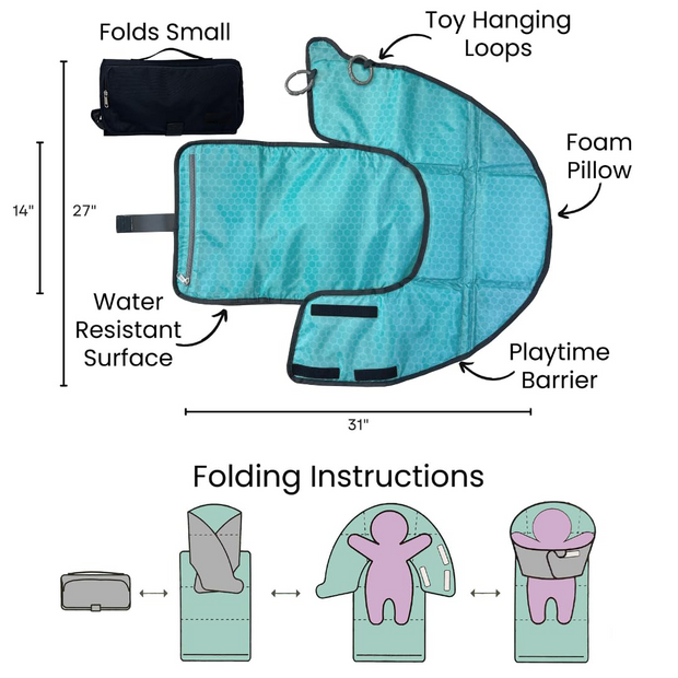 3-in-1 Diaper Clutch, Changing Station & Clean-Hands Barrier | Excursion Edition