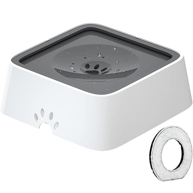 🐶 Dog Water Bowl with Splash-Proof & Slow-Drink Design｜Large Capacity, Travel-Friendly & Clean Hydration