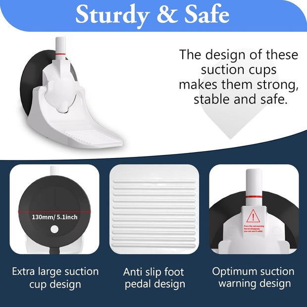 🚿 Suction Cup Shower Foot Rest – Safe & Easy Leg Support While You Shower!