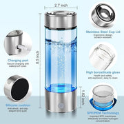 Portable  Hydrogen Water Bottle – SPE PEM Tech | Rechargeable | Up to 3000ppb |  Ideal for Daily Use, Office & Gifts