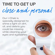 i-Chek Pro – Illuminated 5X Magnifying Eye Mirror for Eyelid & Eyelash Care