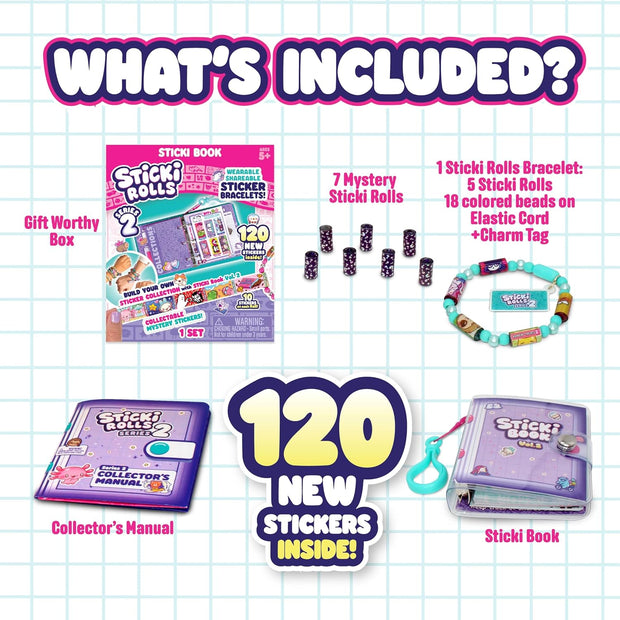 Wearable & Shareable Toy Sticker Bracelet + Collector Sticker Book
