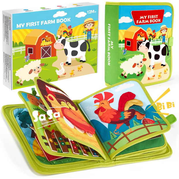 Busy Book for Toddlers 1-3 – Montessori Toys, Quiet Activity Board for Travel & Learning