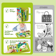 Busy Book for Toddlers 1-3 – Montessori Toys, Quiet Activity Board for Travel & Learning