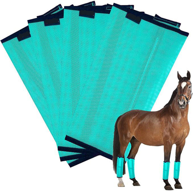 Horse Fly Boots – Breathable Mesh Leg Protection (Set of 4) | Comfortable & Durable Fly Defense