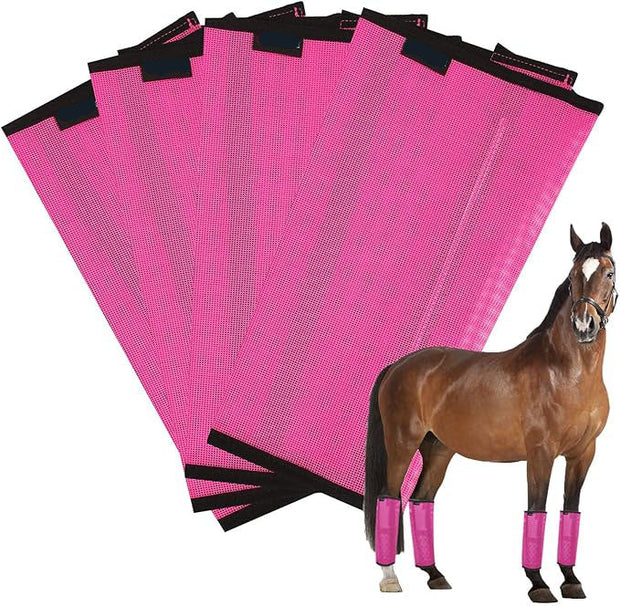 Horse Fly Boots – Breathable Mesh Leg Protection (Set of 4) | Comfortable & Durable Fly Defense