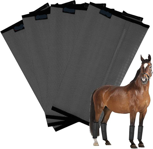 Horse Fly Boots – Breathable Mesh Leg Protection (Set of 4) | Comfortable & Durable Fly Defense