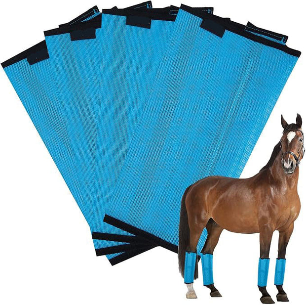 Horse Fly Boots – Breathable Mesh Leg Protection (Set of 4) | Comfortable & Durable Fly Defense