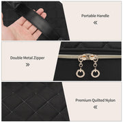 Portable Nail Polish Storage Box | Travel Nail Art Organizer for 45 Bottles & LED Lamp