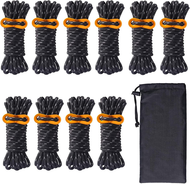 🌟 Reflective Tent Guy Ropes – Glow Like a Pro!