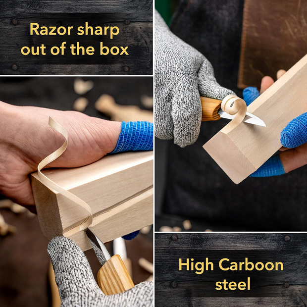 Wood Carving Knife Kit – Complete Whittling Set for Beginners & Kids