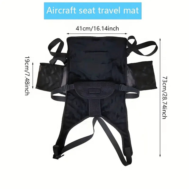 Airplane Seat Extender for Kids – Travel Baby Bed & Footrest | Foldable & Portable, Perfect for Long Flights