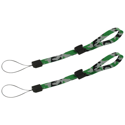 ZedLabz adjustable wrist strap for handheld games consoles, cameras & mobiles – 2pk Green & Grey Camouflage